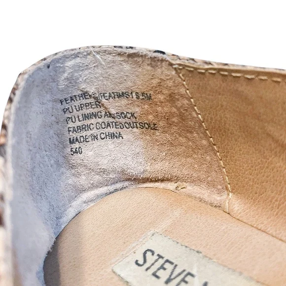 Steve Madden Feather Studded Snake Flats - Picture 8 of 8